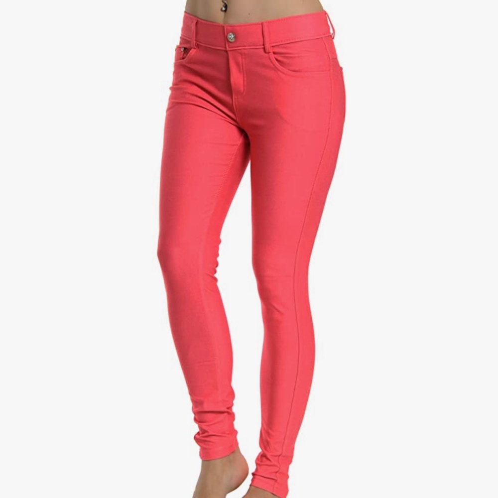 Women's Jean Look Coral Jeggings